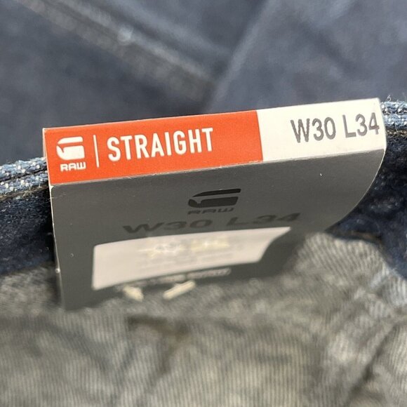 G Star Raw Men's Dark Blue A Staq Denim Jeans NEW 30x34 Straight - Picture 10 of 14